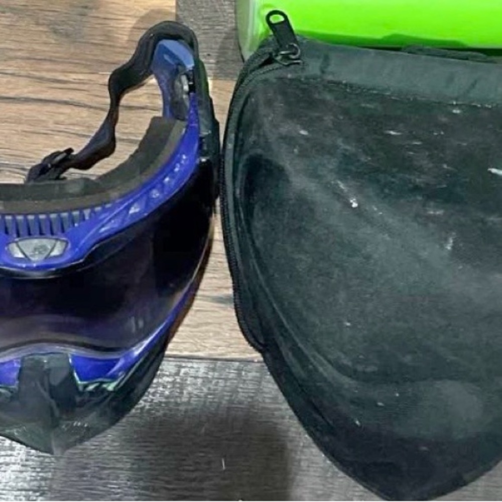 Blue Paint ball Mask with Case